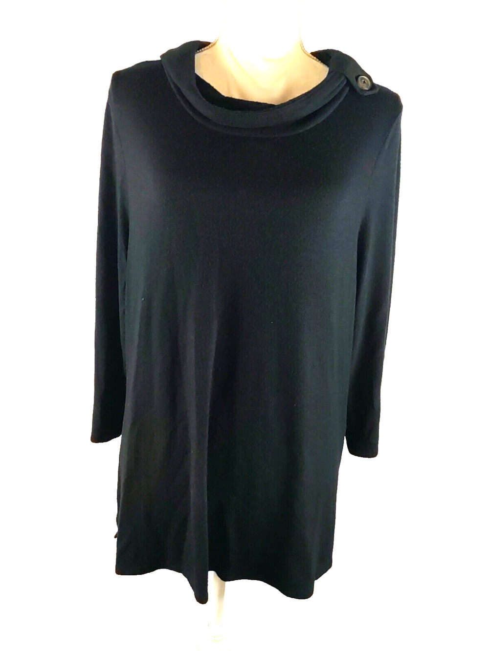 Chico's Women's Quarter Sleeve Pullover sweater Size 3 Black